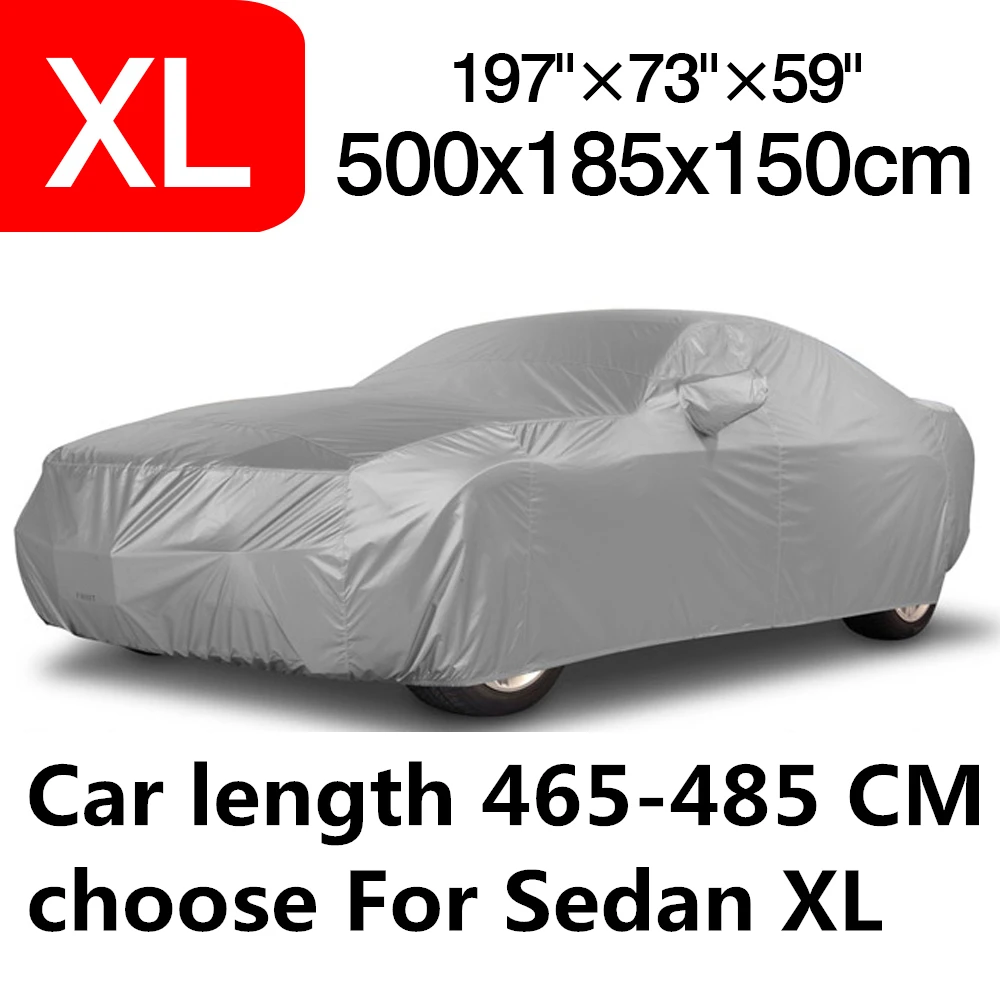 465-485cm Sedan XL Универсальные автомобильные чехлы для седана, внедорожника, защита от солнца, УФ-защита от снега, защита от пыли, для улицы, в помещении, чехлы для автомобилей - Название цвета: 465-485cm Sedan XL