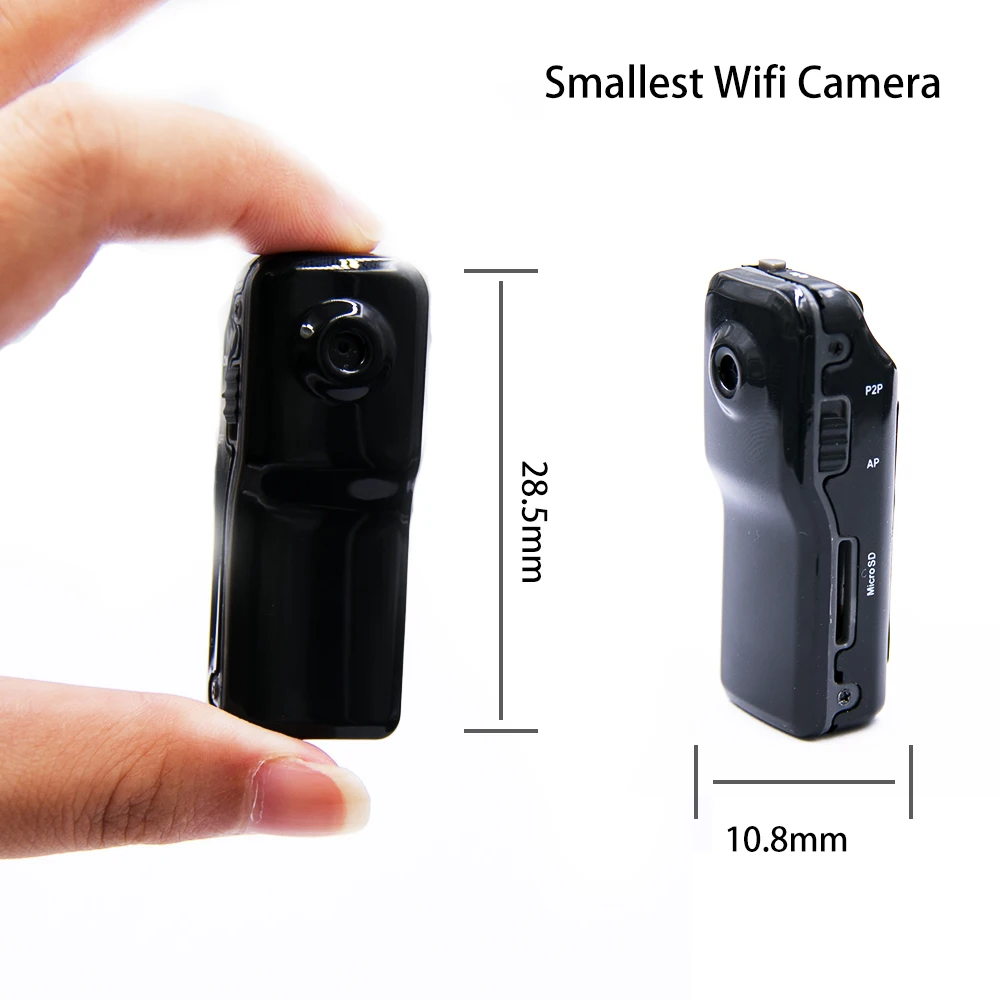 HD Mini Портативный P2P сети Wi-Fi Беспроводной Камера видеокамера Запись видео DVR для