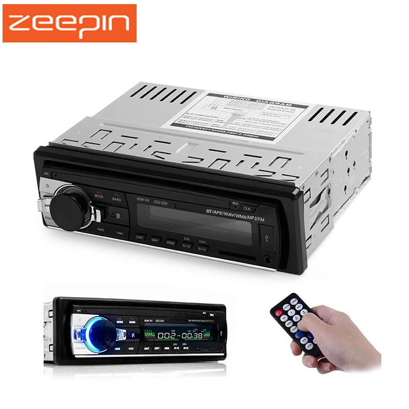 12 В Bluetooth автомобильный Радио плеер стерео аудио mp3 плееры In-dash 1 Din FM радио музыкальный приемник Aux вход USB с пультом дистанционного управления