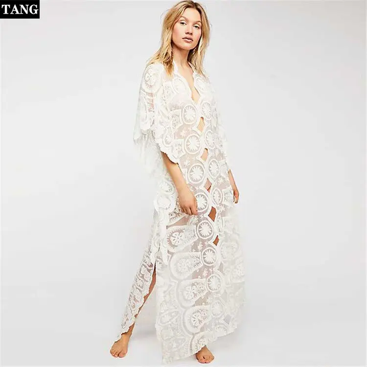 Женское сексуальное Сетчатое платье с глубоким v-образным вырезом летнее