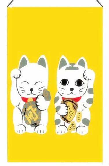 

(Customized Accept) Korea/Japan/China Sushi Restaurant Kitchen Hanging Doorway Cloth Curtain-Lucky Cat(70x80cm)