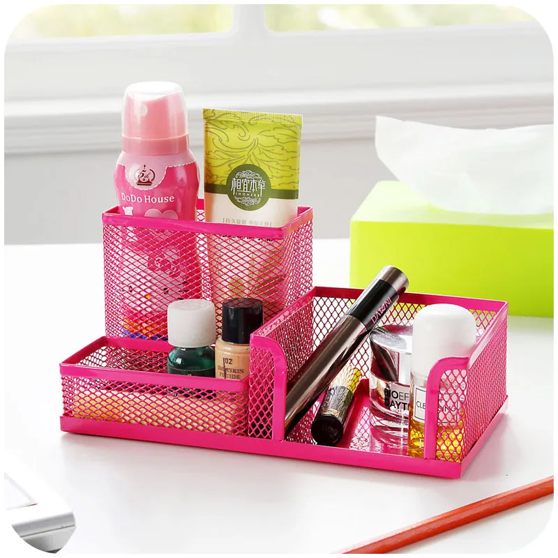 Железная металлическая коробка для хранения канцелярских принадлежностей с