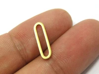 50pcs brass charms oval link connector earring accessories 15x4 5mm geometric brass findings jewelry making r174