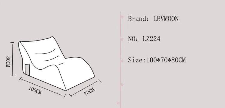 LEVMOON кресло Beanbag Chat Bean bag набор диванов мебель для гостиной без наполнения Beanbag кровати lazy seat zac