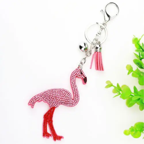 

Adjustable Jewery Diamond Creative Flamingo Key Handbag Part Ornament Gift Accessories
