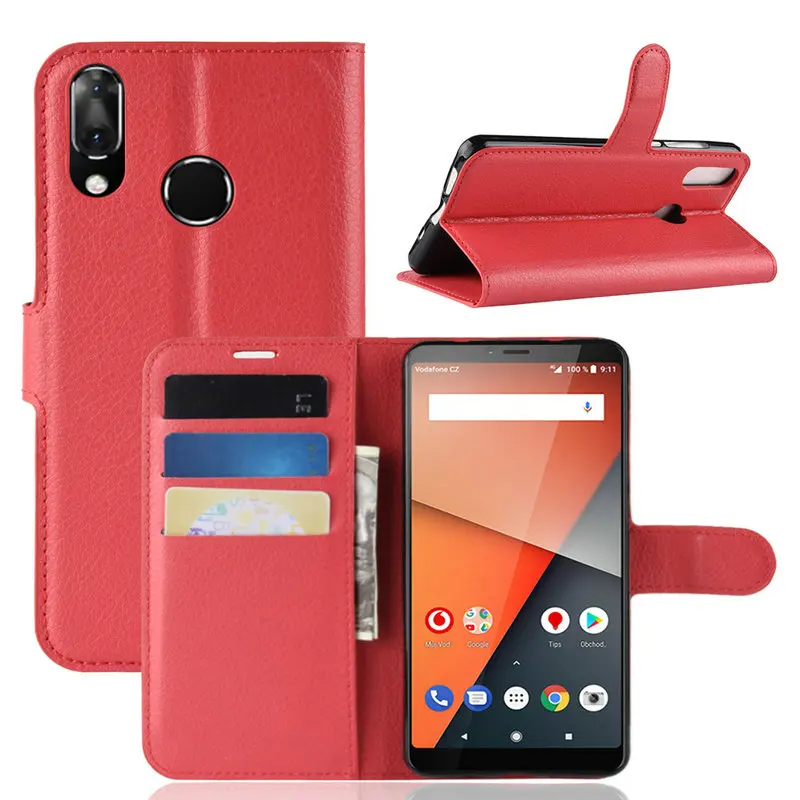 Роскошный кожаный чехол-книжка для Vodafone Smart X9 чехол телефона чехол-кошелек с