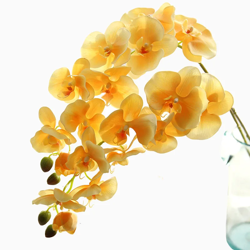 

96 см Мода Орхидея, искусственные цветы DIY искусственная бабочка Орхидея, цветы из шелка Букет фаленопсис свадебное украшение дома