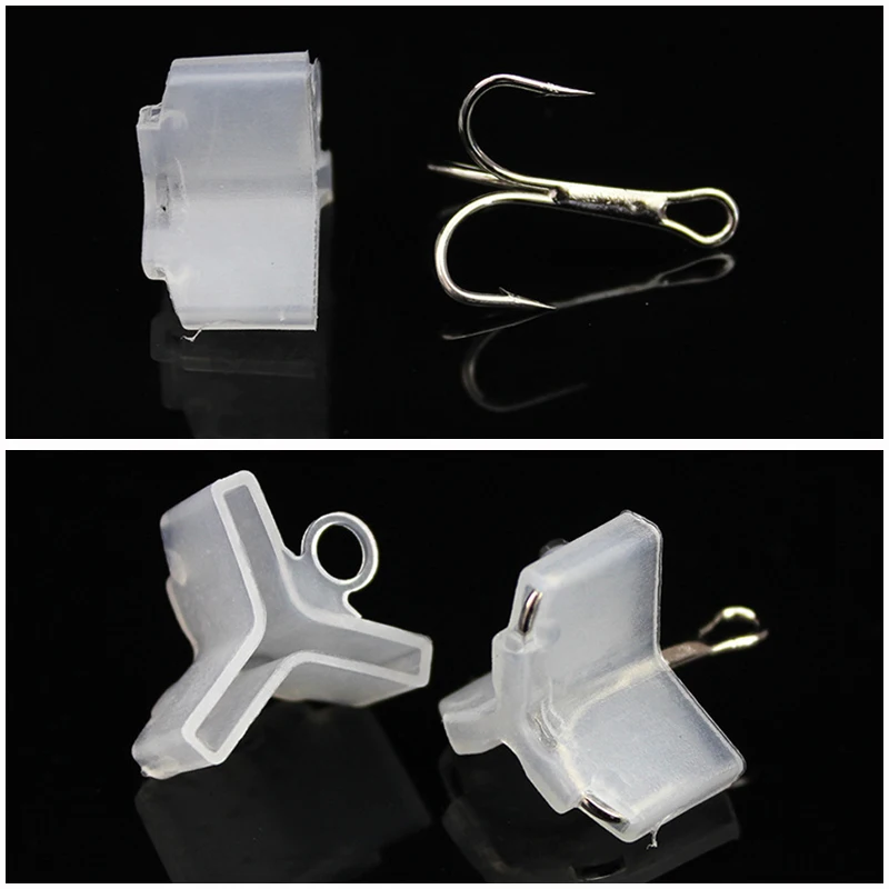

Treble Fishing Hook Protector 20pcs/lot White Plastic Treble Fishing Hook Covers Accessories Size 1#-5#