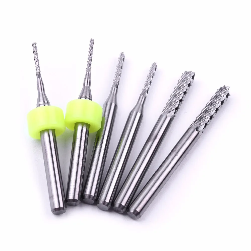 

6Pcs/Lot Corn Engraving Cutter 1/8" Shank End Milling Cutter CNC Router Bits End Mill for PCB Machine 1mm 1.5mm 3.175mm