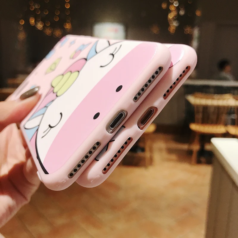 (1PC) cute UNICORN Case For iPhone XS Max XR 10 5 5S 6 6s 7 8 Plus X 6.5 Luxury TPU soft Phone cover |