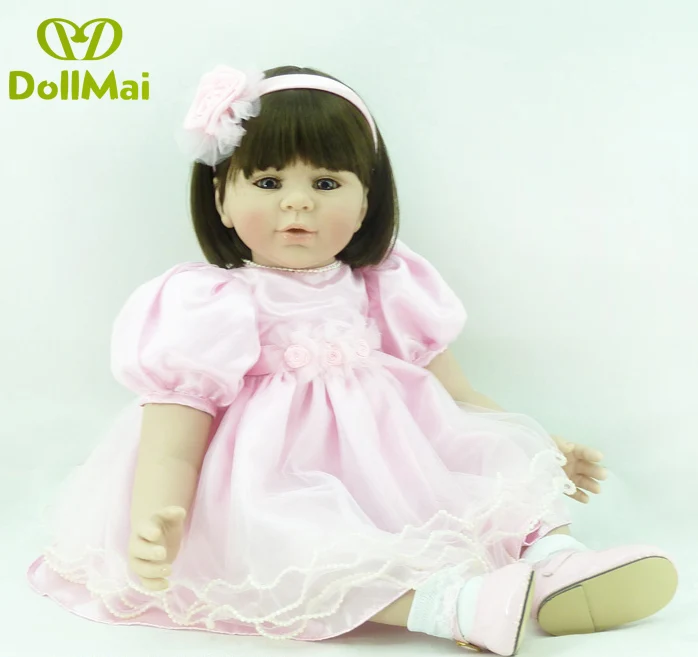 Силиконовая кукла Reborn игрушки короткие волосы принцесса младенцы как живые Bebe