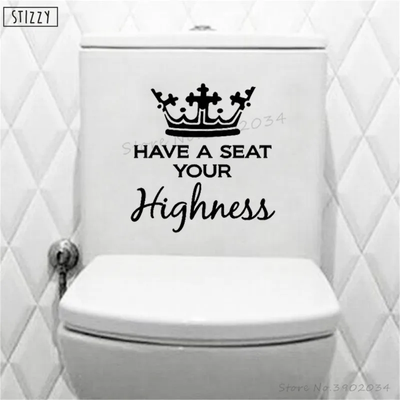 Фото STIZZY Wall Decal Quotes Have A Seat Your Highness Toliet Sticker Decals Creative Crown Pattern Vinyl Removable Decor B120 Дом и сад STIZZY Wall Decal Quotes Have A Seat Your Highness Toliet Sticker Decals Creative Crown Pattern Vinyl Removable Decor B120 Дом и сад