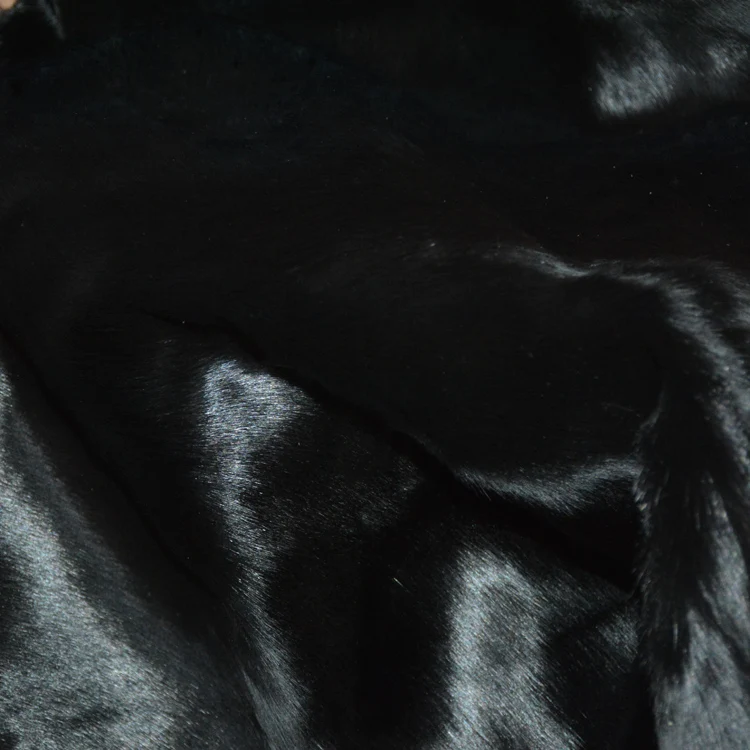 

Black genuine horse leather real skin fur material whole piece