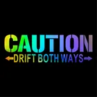Наклейка на стенок, Виниловая наклейка на автомобиль JDM с надписью CAUTION DRIFT Two WAYS, JDM, фургона, бампера