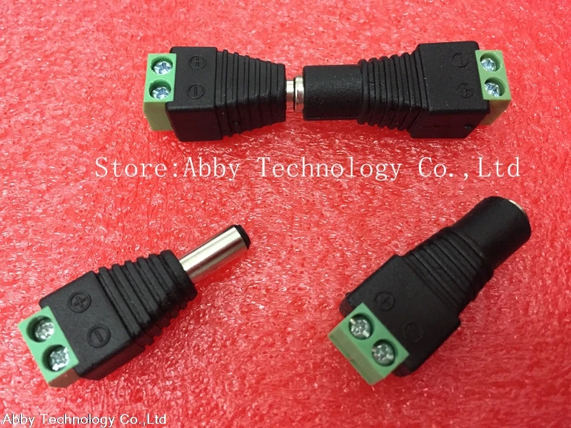 1 пара мужской женский 2 1x5 5 мм 12 В DC разъем питания адаптера для CCTV LED|connector for led|led