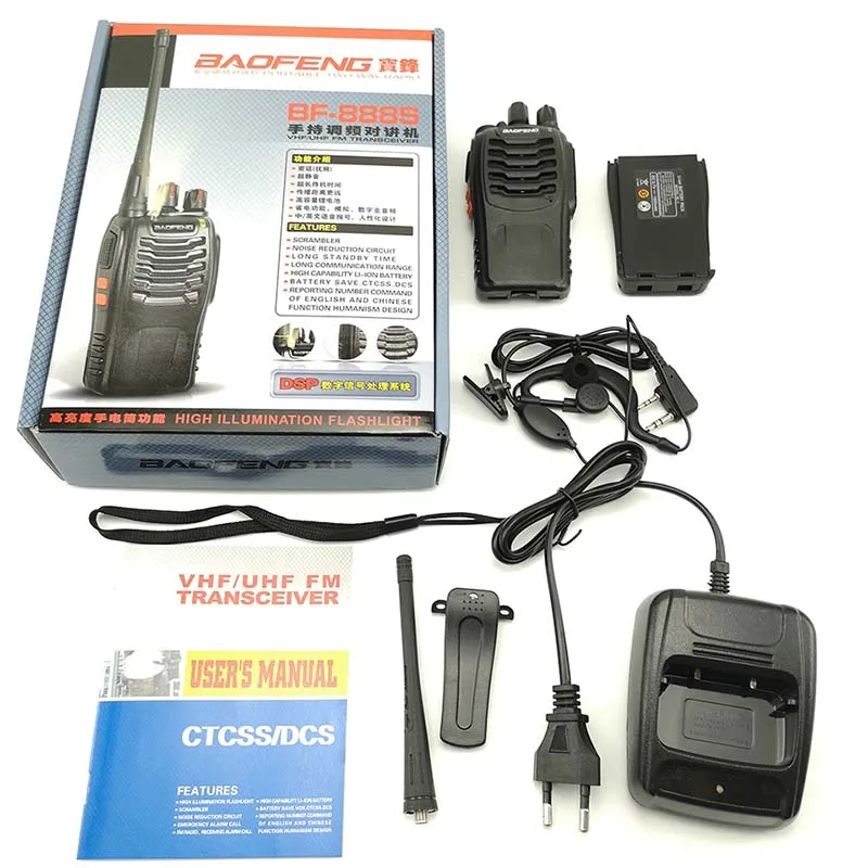 Baofeng BF-888S 5W Classic Walkie Talkie UHF Radio 400-470MHz Handheld Ham Radio Portable BF 888S Scan Monitor BF888S CB Radio