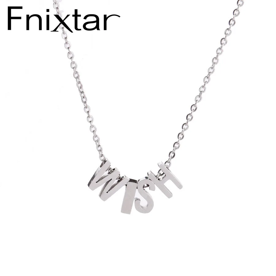 Fnixtar английские буквы начальные бусины Очаровательное ожерелье цепочка из