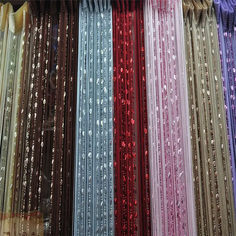 

SHNWORLD 100cmX200cm Door String beads Curtain Fringe Window Room Divider Tassel Screen Valance Decorative