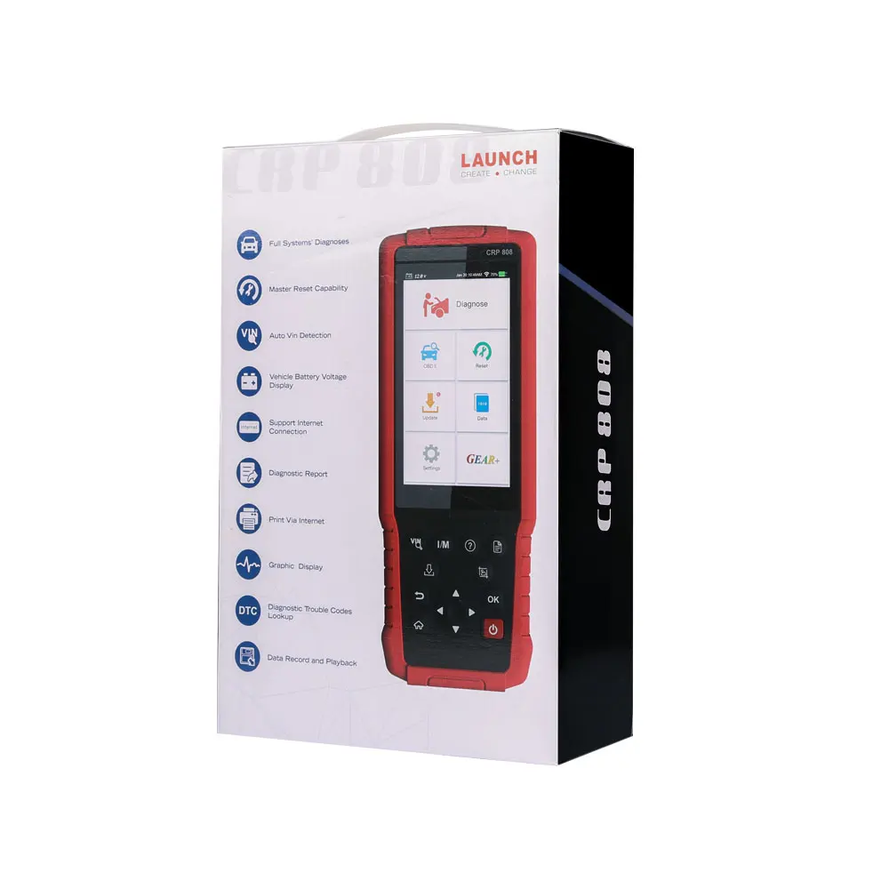 Запуск CRP808 полная система OBD2 диагностический инструмент для европейских автомобилей сброс масла/TPMS сброс/EPB сброс/BMS отдых/программирование инжектора