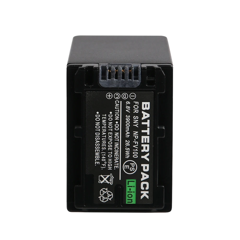 2PCS/Lot 3900mAh NP-FV100 NP FV100 NPFV100 Rechargeable Camera Batteries for SONY FDR-AX100E AX100E XR550E XR350E CX550E CX350E |