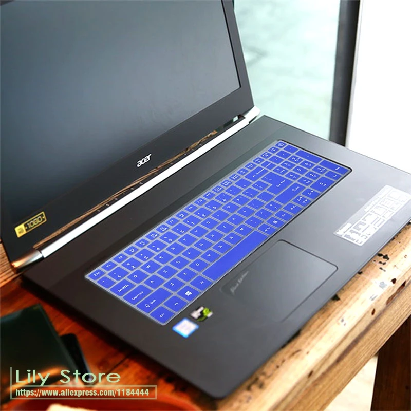 blue Силиконовый чехол клавиатура для acer Aspire 3 A315 51 53 51 г 53G A315-51 A315-53G Ex2520 A315-21/31/32/51/53 A515 A615 15,6 дюйма - Цвет: blue