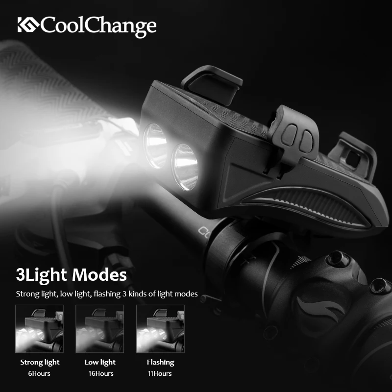 CoolChange велосипедный колокольчик с зарядкой через USB ультра яркий роговой