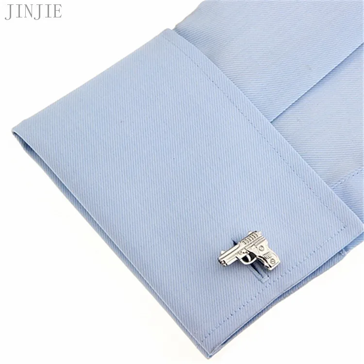 New Fashion copper Gun Styling Glossy Metal Cuff Nail Men's Business Casual French Shirt Button Cufflinks Gifts for Men | Украшения и
