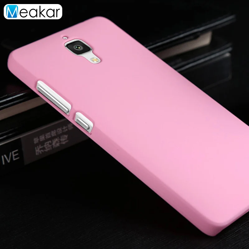 pink Матовый пластиковый чехол для Xiao mi 4 чехол для Xiao mi 4 mi 4 Lte чехол-лента на заднюю панель - Цвет: pink