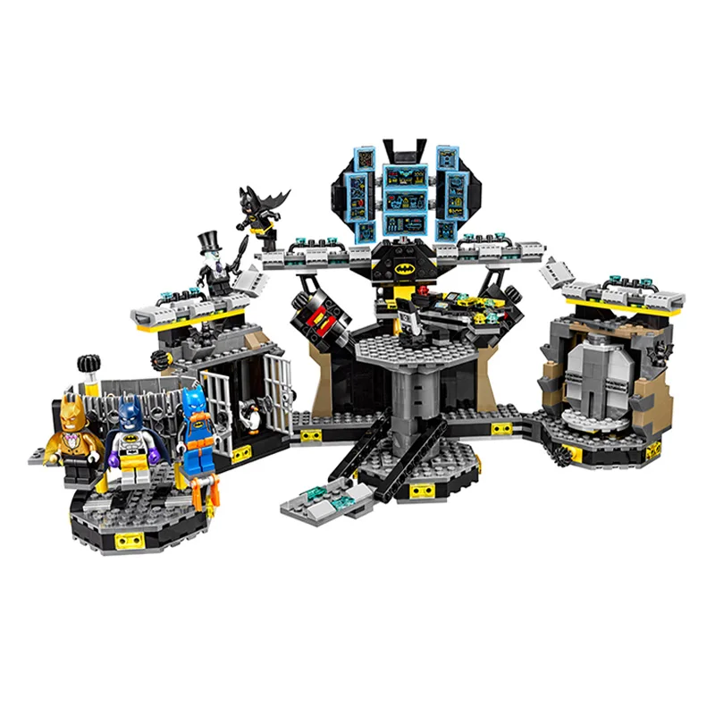 Совместим с Бэтменом 70909 07052 Супер Герои кубики на тему фильмов Batcave Break in игрушки