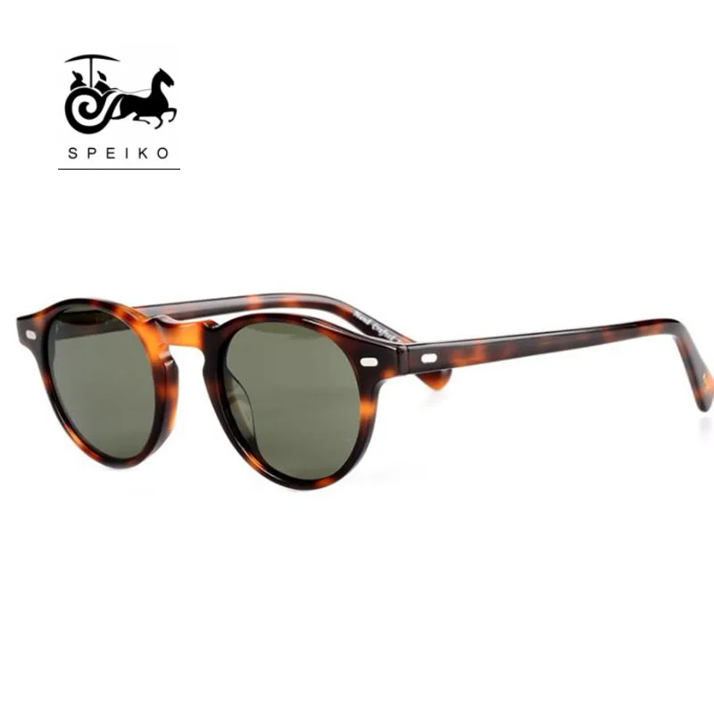 

Speiko myopia sunglasses OV5186 round Gregory Peck style sunglasses Can be porlairzed driving eyewear UV400