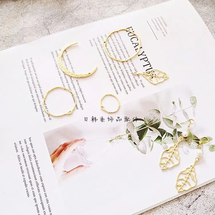 4 шт. позолоченные серьги-подвески в форме листьев | Украшения и аксессуары