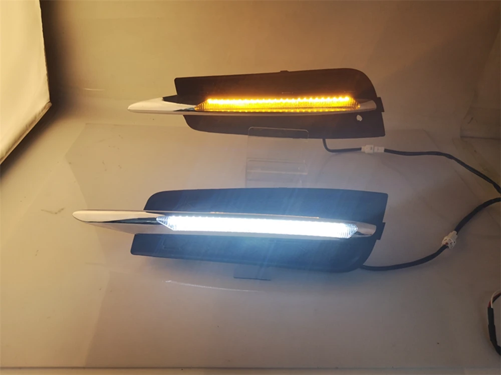 Автомобильный мигающий 2 шт. DRL дневный ходовой светильник противотуманная фара с