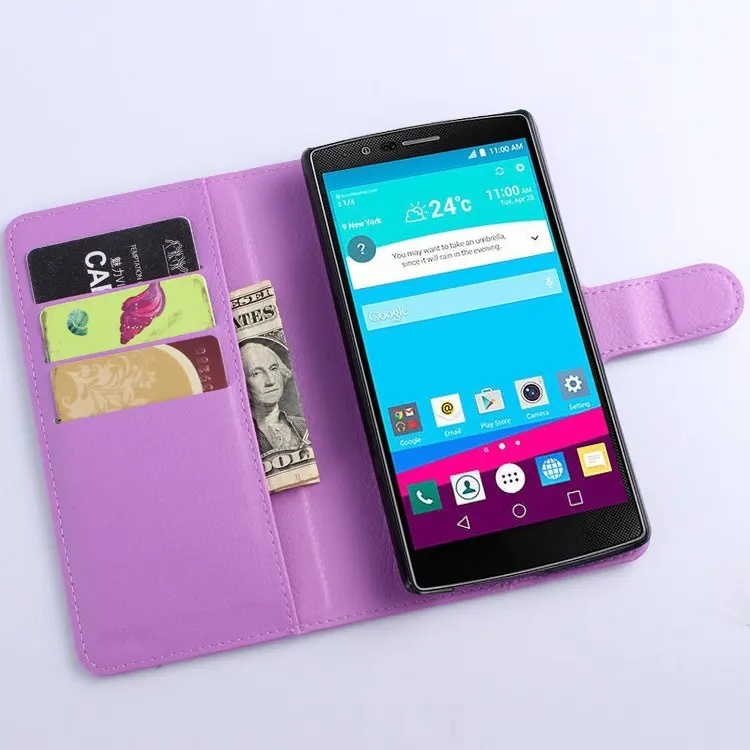 Чехол для LG G4 новинка 2015 модный роскошный кожаный чехол-кошелек с личи и