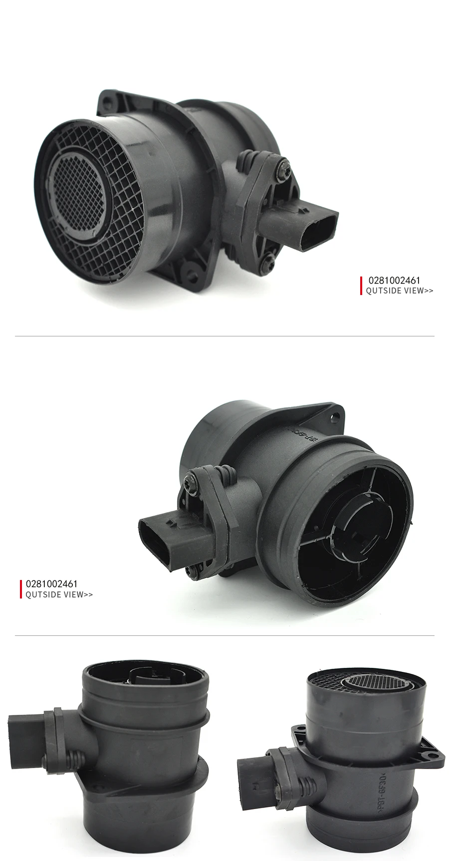 Массовый датчик расхода воздуха Maf для VW Bora Jetta Golf Plus 1,4 1,6 1,9 2,0 2,5 2,8 TDI 074906461B 0281002461 0281002462