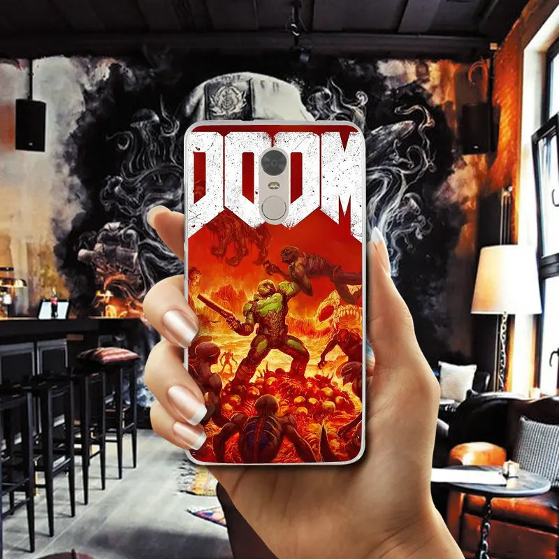 Силиконовые игры Doom монстров мягкий TPU чехол для мобильных милые Чехлы телефона