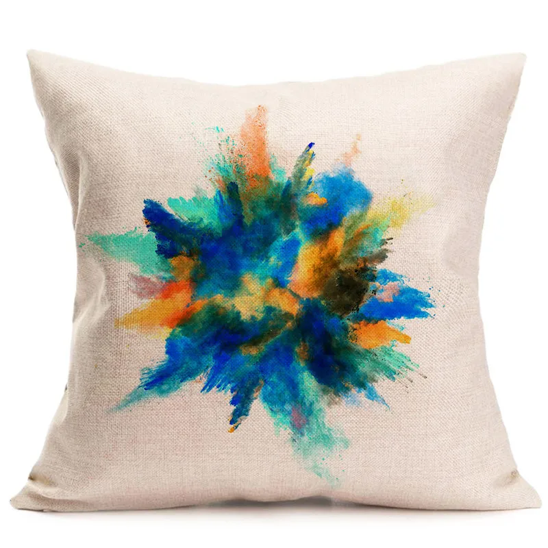 London fashion colorful hand-painted watercolor wholesale wedding gift cushion cover home car sofa decorative party pillow case | Дом и сад