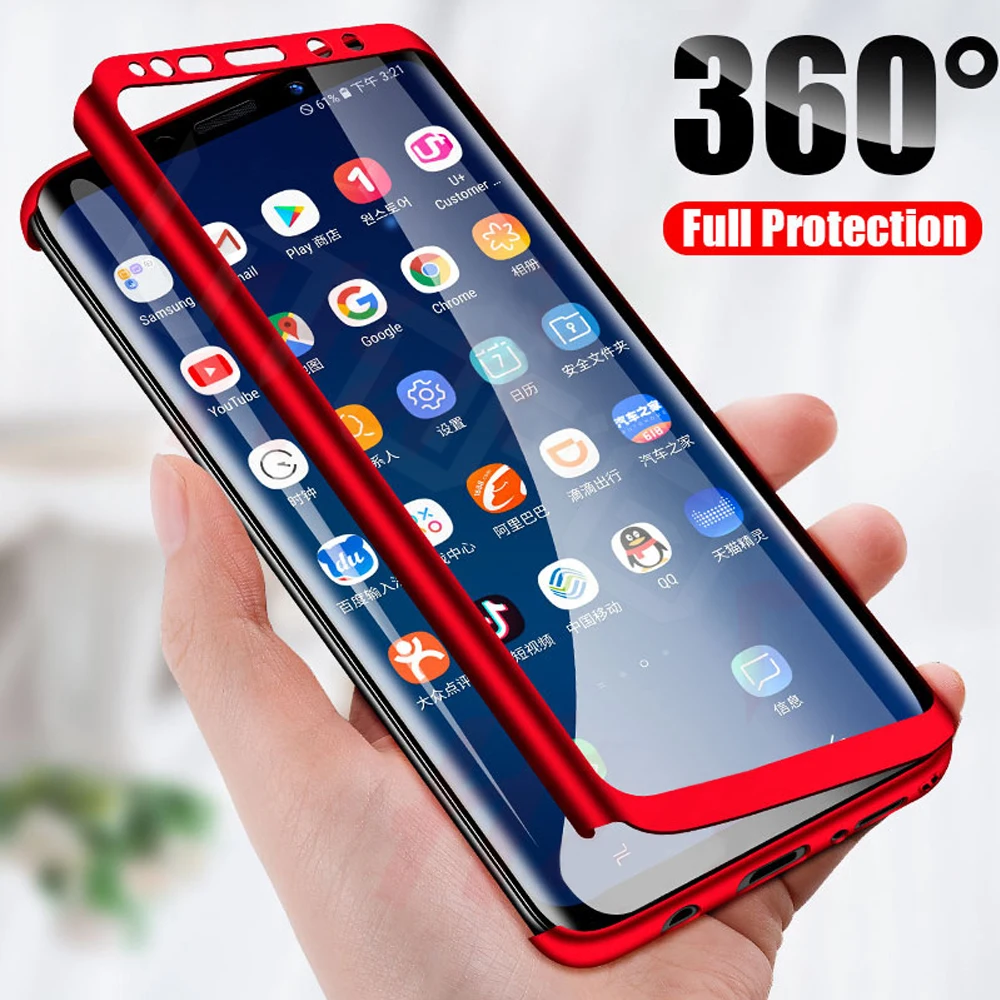 Роскошный чехол на 360 градусов для Huawei Y7 Pro 2019 ПК Fundas Y9 Y5 Y6 2017 2018 со стеклом |