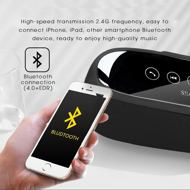Toproad стерео Беспроводной Bluetooth Динамик touch Управление 3D объемного звучания