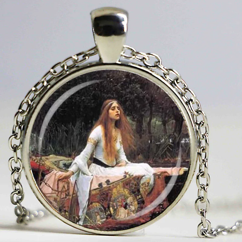 Ожерелье Ophelia со стеклянным куполом из смолы художественный кулон Джон Уотерхаус