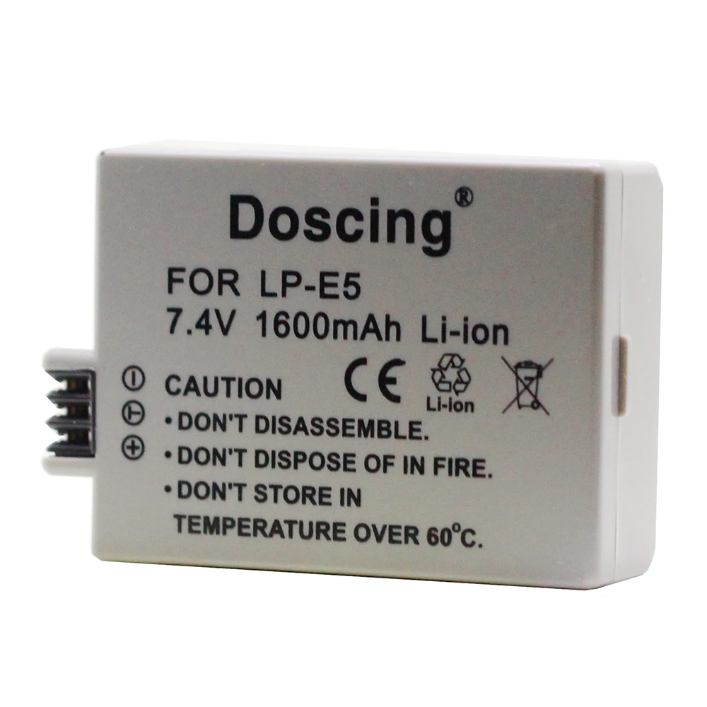 Новая сменная литий ионная батарея Doscing 7 4 В 1600 мА · ч для камеры CANON LP E5|battery for