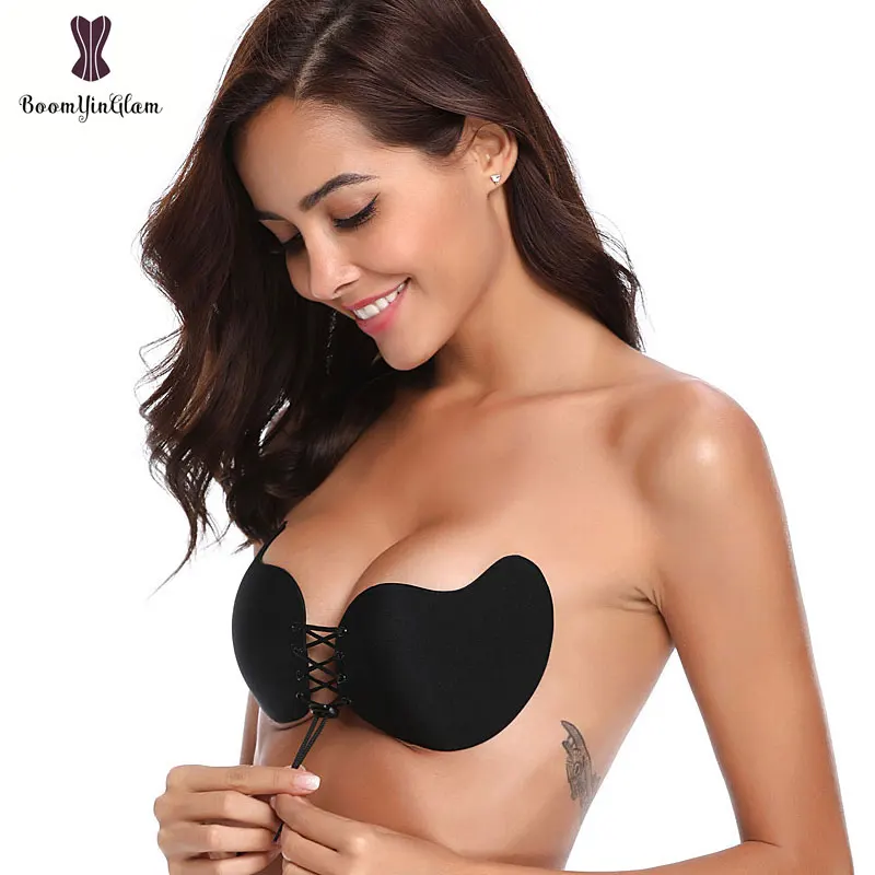 Черный телесный бюстгальтер с чашкой манго силиконовый бесшовный открытой