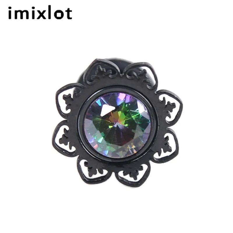 Женские и мужские ушные пробки imixlot черные из нержавеющей стали с расширенным