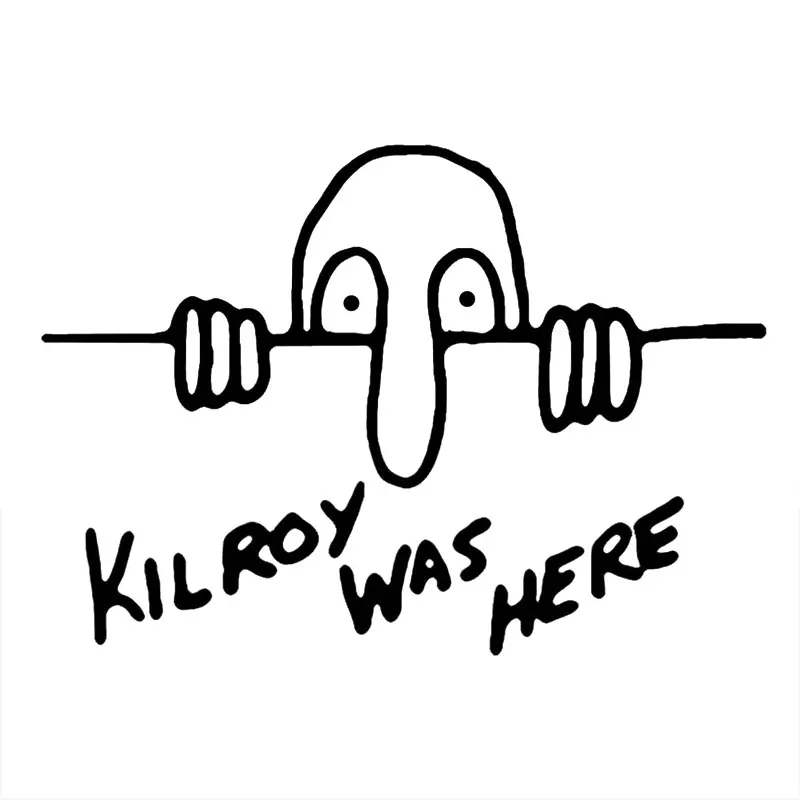 12 7 см * 8 9 Kilroy был здесь значок Второй мировой войны военные Марины армейские