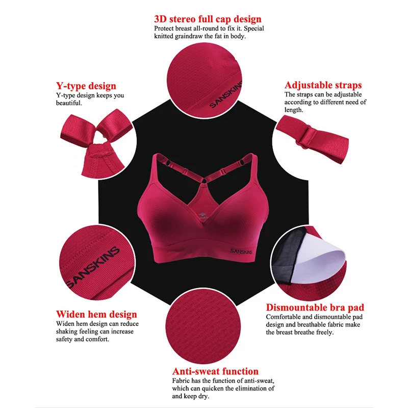 Santic бюстгальтер для женщин спортивные бюстгальтеры бега жилет йоги велосипедные