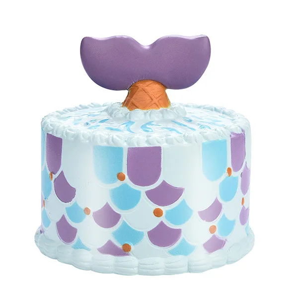 10.5cm Mermaid Cake Мягкая сова животное мягкий Единорог торт снятие стресса слизи игрушки Ароматические Squeeze медленно поднимающийся телефон ремень Игрушка антистресс подарок - Цвет: 10.5cm Mermaid Cake