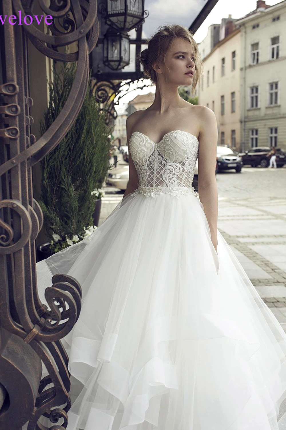 Настоящая фотография аппликации жемчуг Винтаж Белый Свадебные платья Vestidos de Noivas плюс размеры без бретелек свадебные бальные платья