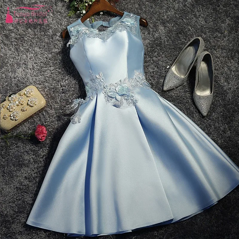 TANYA BRIDAL ТРАПЕЦИЕВИДНОЕ атласное платье без рукавов для выпускного вечера с бантом на талии и простой аппликацией для женщин Свадебное платье JQ455