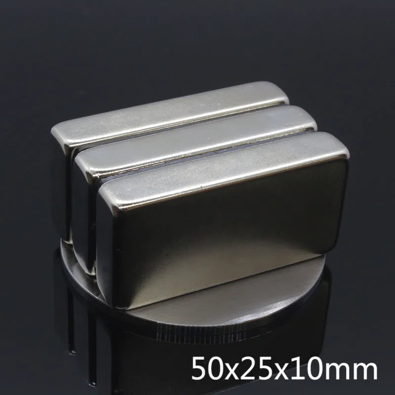 1pc 50 x 25 10 mm Block powerful Neodymium Magnet Cuboid NdFeB Rare Earth Magnets Permanet Super Strong 50*25*10 | Обустройство дома