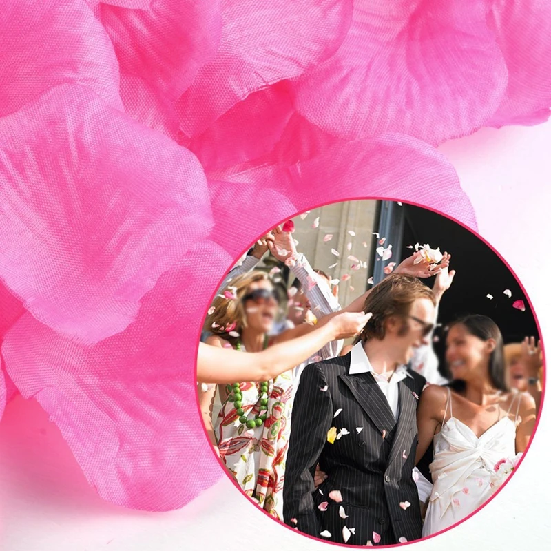 New 200 Rose Petal Silk Wedding Table Deco Floral Party Baptism Carnaval - Dark Pink | Дом и сад