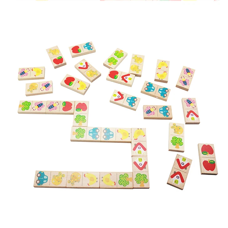 Chanycore Детские Обучающие деревянные игрушки для обучения искусственное домино 28